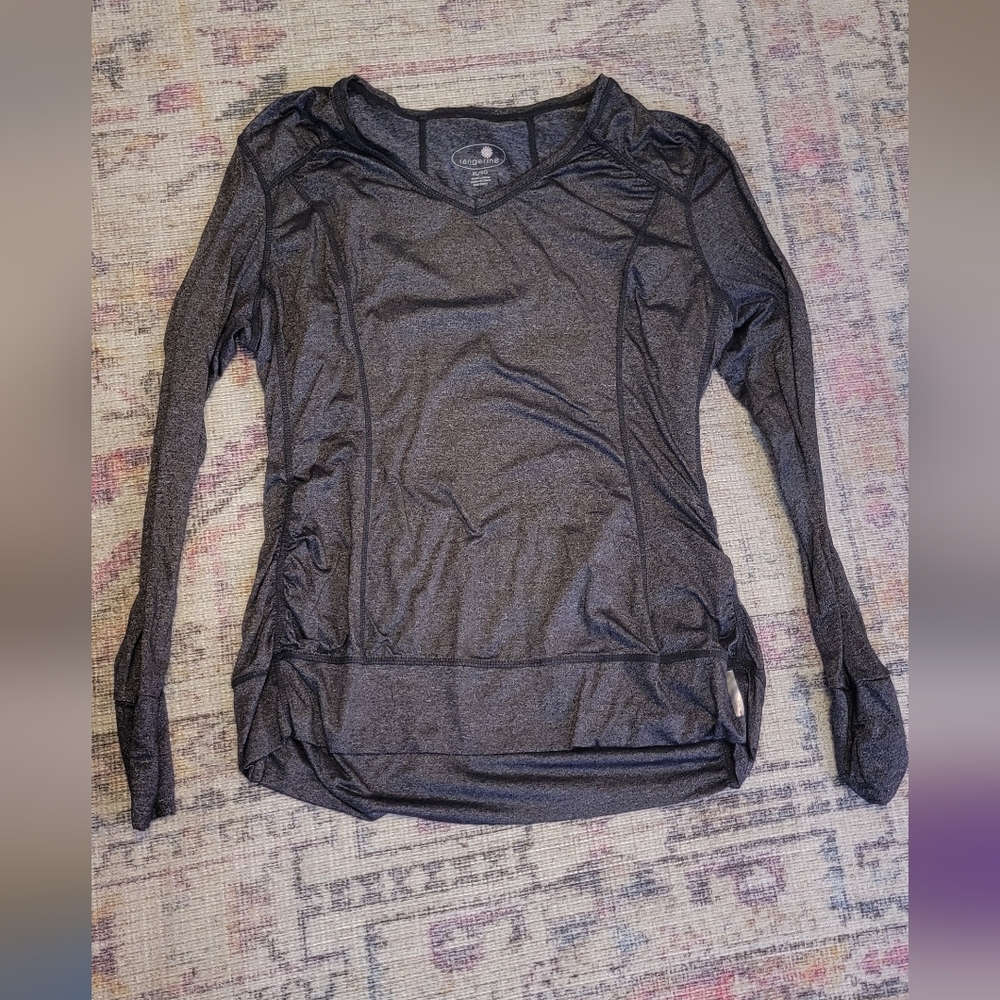 Tangerine Women's Charcoal Long Sleeve Active Top Size XL
